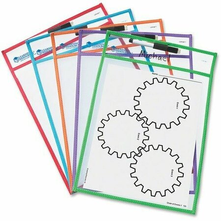 LEARNING RESOURCES POCKETS, WRITEANDWIPE, 5PK LRNLER0477